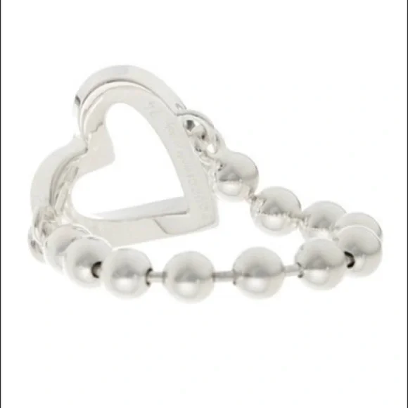 Gucci Silver Heart Beaded Toggle Ring - Picture 4 of 15